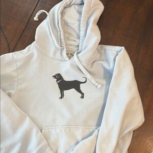The Black Dog Blue and Black Sweatshirt with Dog Silhouette